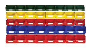 40 Piece Bin Kit Bott Plastic Containers | Open Fronted Containers | Small Parts Containers 13021008 
